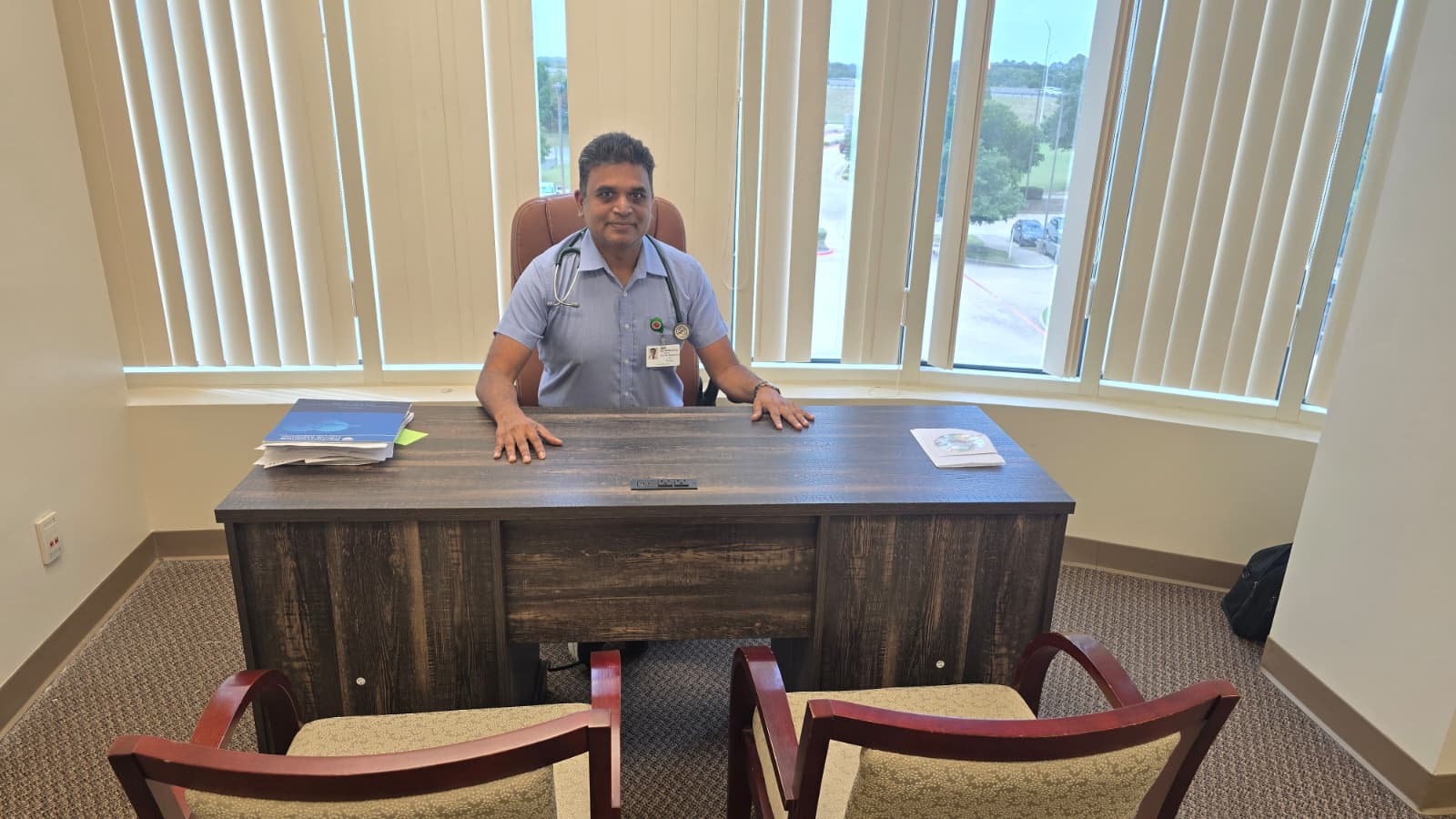 Dr. Devasahayam at the clinic